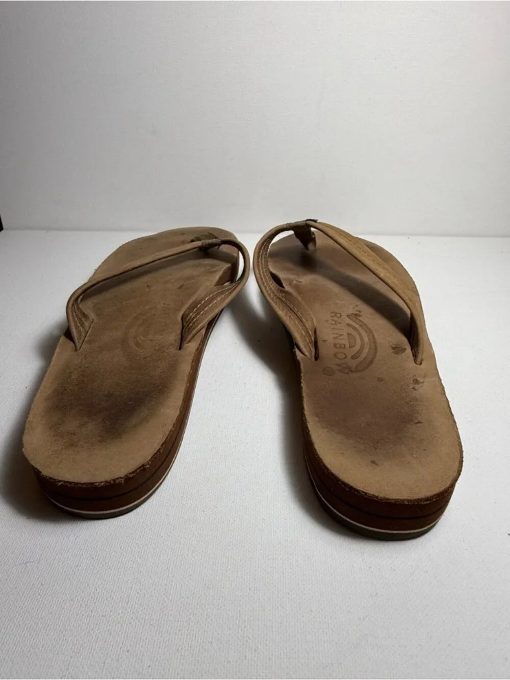 RAINBOW Premier Leather Womens Flip Flops Sz Medium